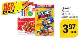 Albertsons Quaker Cereal offer