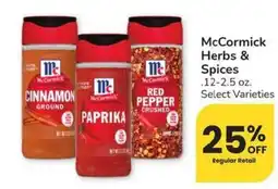 Albertsons McCormick Herbs & Spices offer
