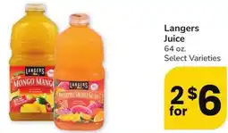 Albertsons Langers Juice offer