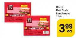 Albertsons Bar-S Deli Style Lunchmeat offer