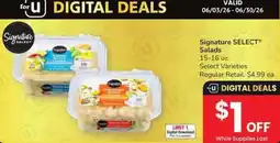 Albertsons Signature SELECT Salads offer