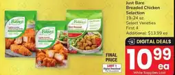 Albertsons Just Bare Breaded Chicken Selection offer