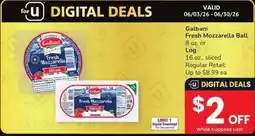 Albertsons Galbani Fresh Mozzarella Ball offer
