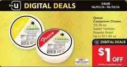 Albertsons Queso Campesino Cheese offer