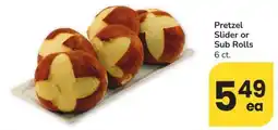 Albertsons Pretzel Slider or Sub Rolls offer