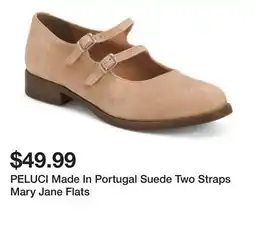 Marshalls PELUCI Made In Portugal Suede Two Straps Mary Jane Flats offer