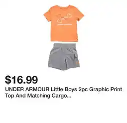 Marshalls UNDER ARMOUR Little Boys 2pc Graphic Print Top And Matching Cargo Shorts Set offer