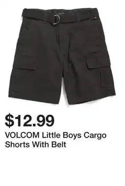 Marshalls VOLCOM Little Boys Cargo Shorts With Belt offer