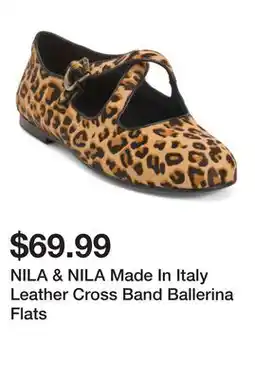 Marshalls NILA & NILA Made In Italy Leather Cross Band Ballerina Flats offer
