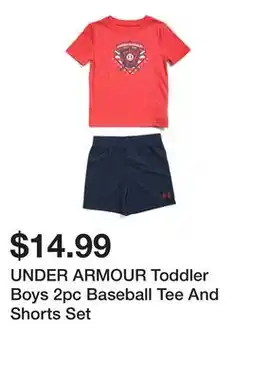 Marshalls UNDER ARMOUR Toddler Boys 2pc Baseball Tee And Shorts Set offer
