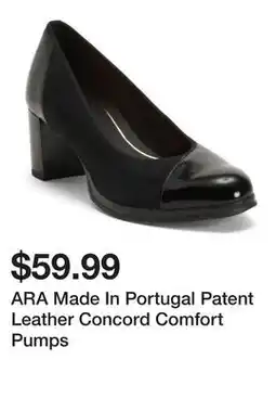 Marshalls ARA Made In Portugal Patent Leather Concord Comfort Pumps offer