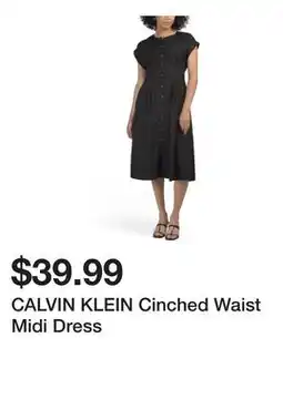 Marshalls CALVIN KLEIN Cinched Waist Midi Dress offer