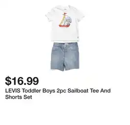 Marshalls LEVIS Toddler Boys 2pc Sailboat Tee And Shorts Set offer
