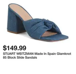 Marshalls STUART WEITZMAN Made In Spain Glamknot 85 Block Slide Sandals offer
