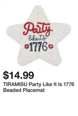 Marshalls TIRAMISU Party Like It Is 1776 Beaded Placemat offer