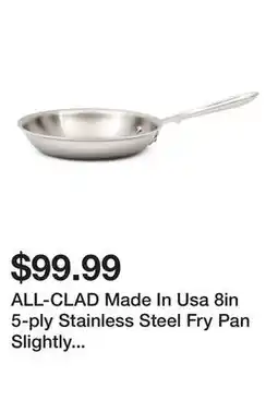 Marshalls ALL-CLAD Made In Usa 8in 5-ply Stainless Steel Fry Pan Slightly Blemished offer