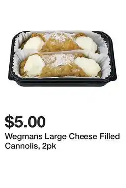 Wegmans Wegmans Large Cheese Filled Cannolis offer