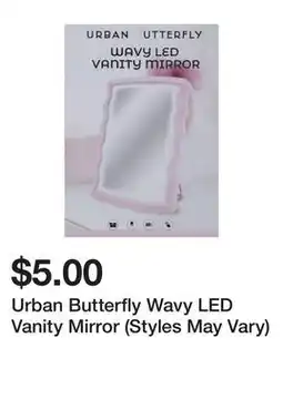 Five Below Urban Butterfly Wavy LED Vanity Mirror (Styles May Vary) offer