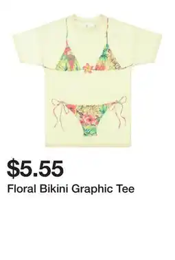 Five Below Floral Bikini Graphic Tee offer