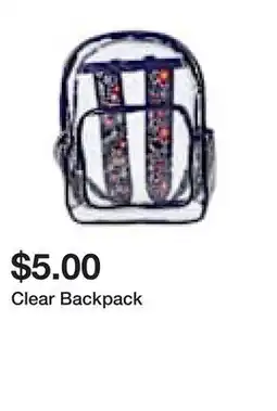 Five Below Clear Backpack offer