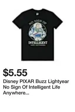 Five Below Disney PIXAR Buzz Lightyear No Sign Of Intelligent Life Anywhere Graphic Tee offer