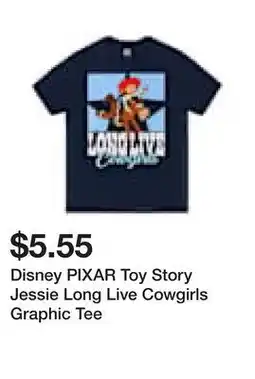 Five Below Disney PIXAR Toy Story Jessie Long Live Cowgirls Graphic Tee offer