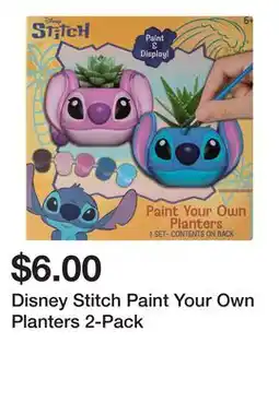 Five Below Disney Stitch Paint Your Own Planters 2-Pack offer