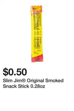 Five Below Slim Jim Original Smoked Snack Stick 0.28oz offer