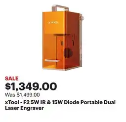 Best Buy xTool - F2 5W IR & 15W Diode Portable Dual Laser Engraver offer