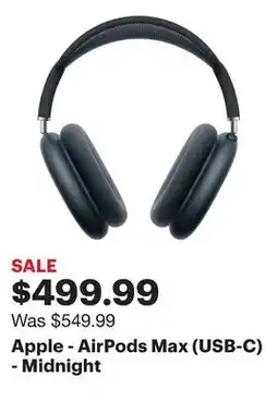 Best Buy Apple - AirPods Max (USB-C) - Midnight offer