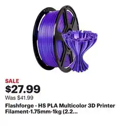 Best Buy Flashforge - HS PLA Multicolor 3D Printer Filament-1.75mm-1kg (2.2 lbs) Spool - Nebula Purple offer