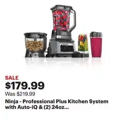 Best Buy Ninja - Professional Plus Kitchen System with Auto-iQ & (2) 24oz Single-Serve Cups - Stainless Steel offer