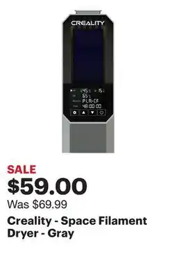 Best Buy Creality - Space Filament Dryer - Gray offer