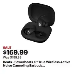 Best Buy Beats - Powerbeats Fit True Wireless Active Noise Canceling Earbuds - Jet Black offer