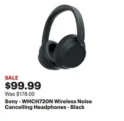 Best Buy Sony - WHCH720N Wireless Noise Cancelling Headphones - Black offer