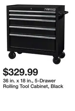 Harbor Freight Tools 36 in. x 18 in., 5-Drawer Rolling Tool Cabinet, Black offer