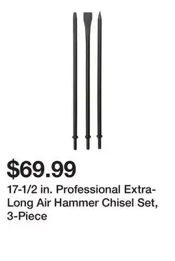 Harbor Freight Tools 17-1/2 in. Professional Extra-Long Air Hammer Chisel Set, 3-Piece offer