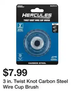 Harbor Freight Tools 3 in. Twist Knot Carbon Steel Wire Cup Brush offer