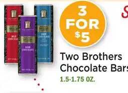 Heinen's Two Brothers Chocolate Bars offer