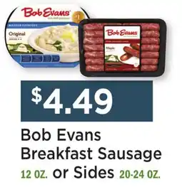 Heinen's Bob Evans Breakfast Sausage 12 OZ. or Sides 20-24 OZ offer