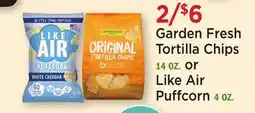 Heinen's Garden Fresh Tortilla Chips 14 OZ. or Like Air Puffcorn 4 OZ offer
