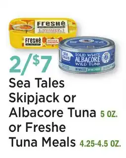 Heinen's Sea Tales Skipjack or Albacore Tuna 5 OZ. or Freshe Tuna Meals 4.25-4.5 OZ offer