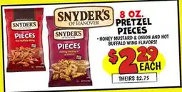 Ollie's SNYDER'S 8 OZ. PRETZEL PIECES offer