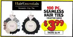 Ollie's 100 PC. SEAMLESS HAIR TIES offer