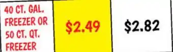 Ollie's 40 CT. GAL. FREEZER OR 50 CT. QT. FREEZER offer