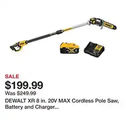 Tractor Supply Company DEWALT XR 8 in. 20V MAX Cordless Pole Saw, Battery and Charger Included offer