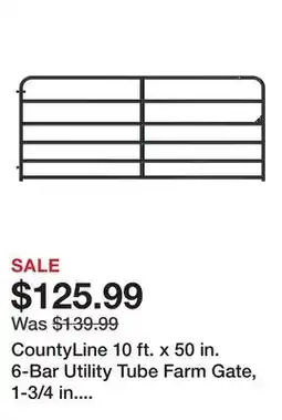 Tractor Supply Company CountyLine 10 ft. x 50 in. 6-Bar Utility Tube Farm Gate, 1-3/4 in. Tube, Blue offer