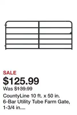 Tractor Supply Company CountyLine 10 ft. x 50 in. 6-Bar Utility Tube Farm Gate, 1-3/4 in. Tube, Blue offer