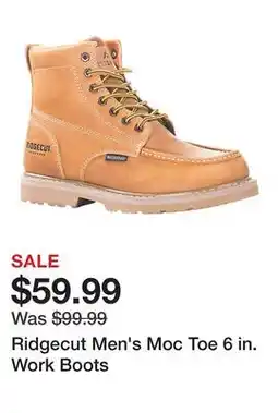 Tractor Supply Company Ridgecut Men's Moc Toe 6 in. Work Boots offer