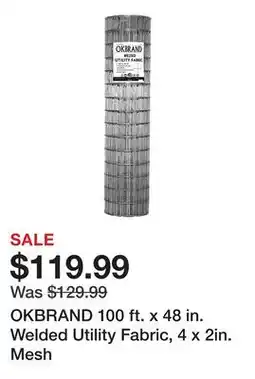 Tractor Supply Company OKBRAND 100 ft. x 48 in. Welded Utility Fabric, 4 x 2in. Mesh offer